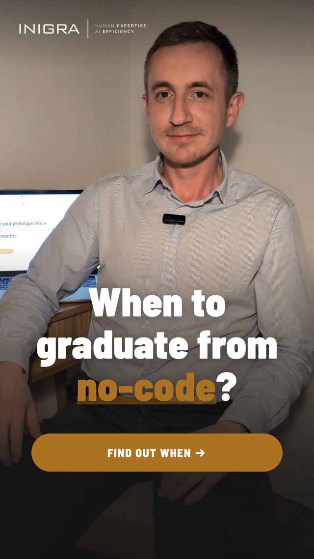 When to graduate from no-code — Inigra Instagram reel