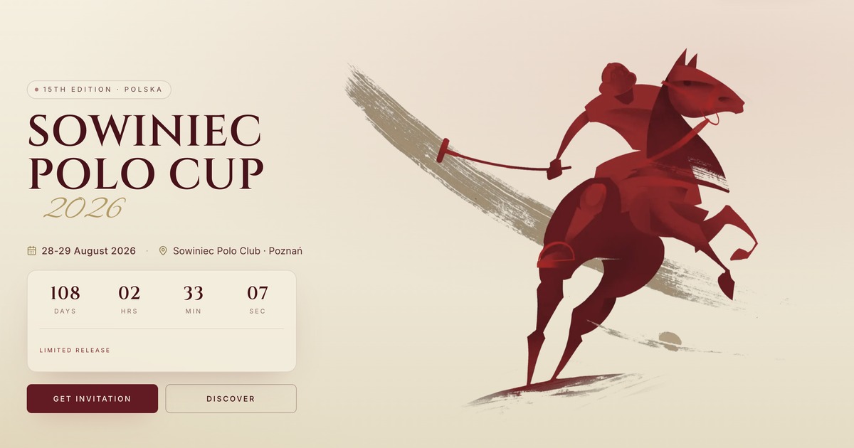 Sowiniec Polo Cup 2026 — Premium Event Platform