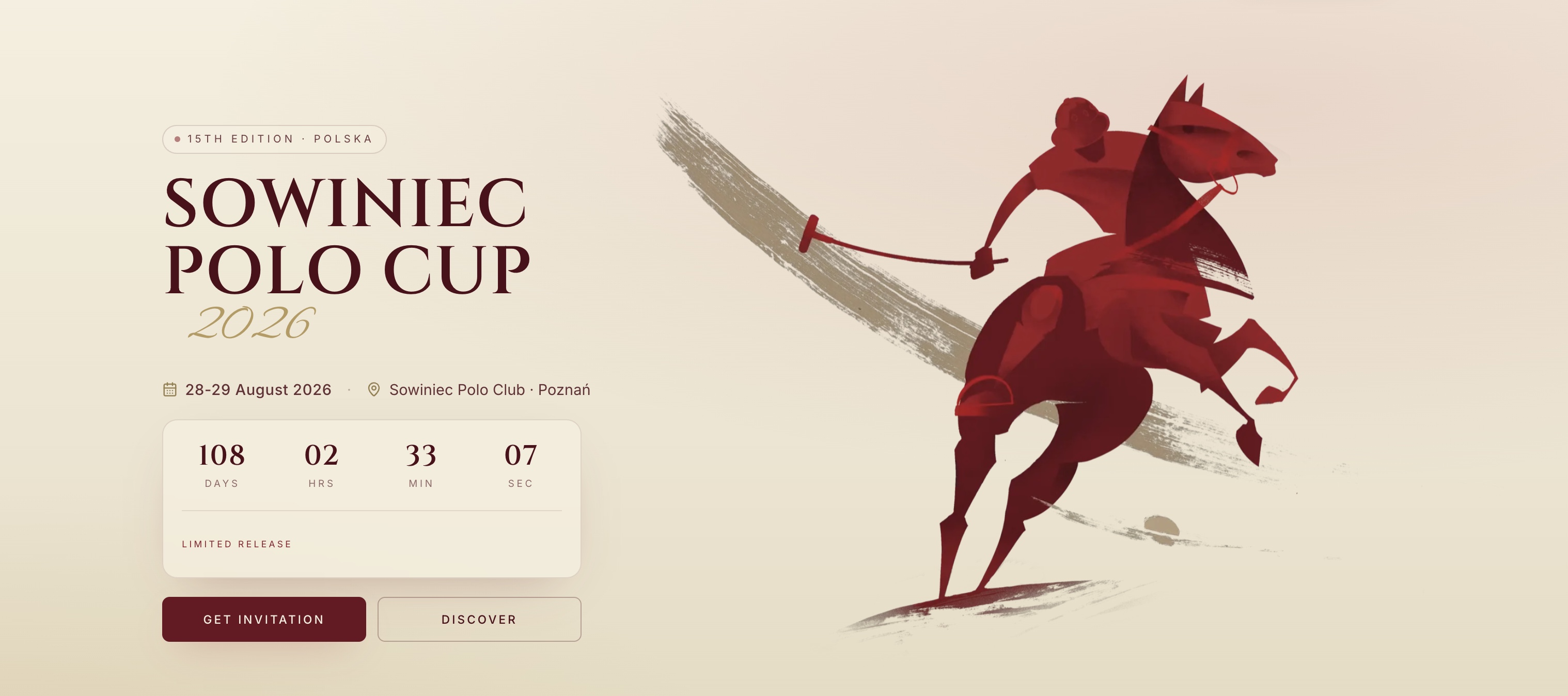 Sowiniec Polo Cup 2026 — 15th edition, August 28-29, Poznań
