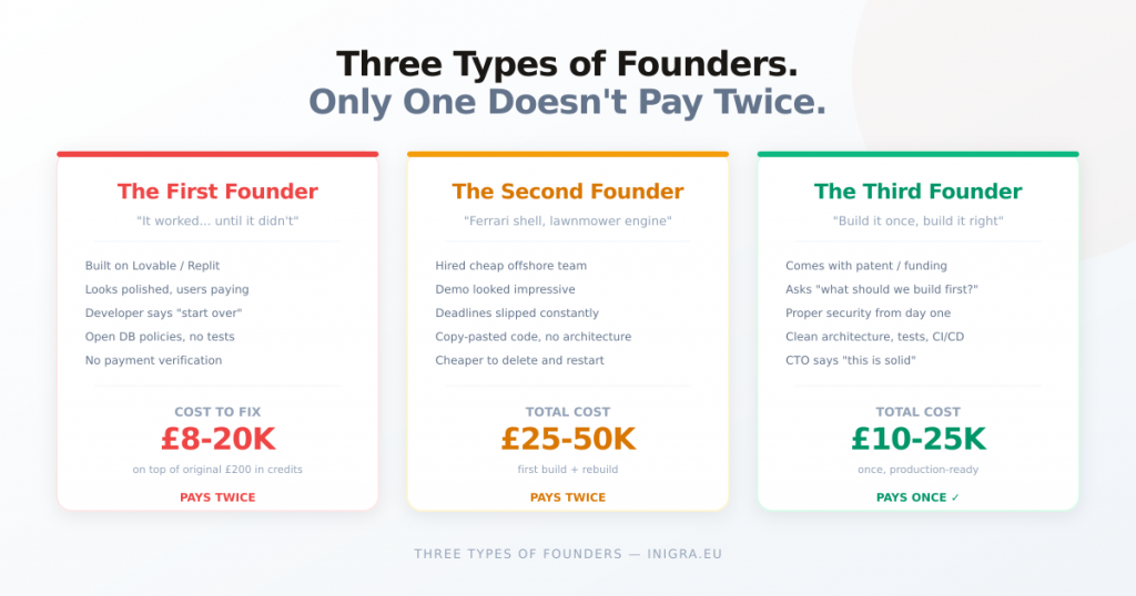 Three Types of Founders Walk Through Our Door. Only One Doesn’t Pay Twice.