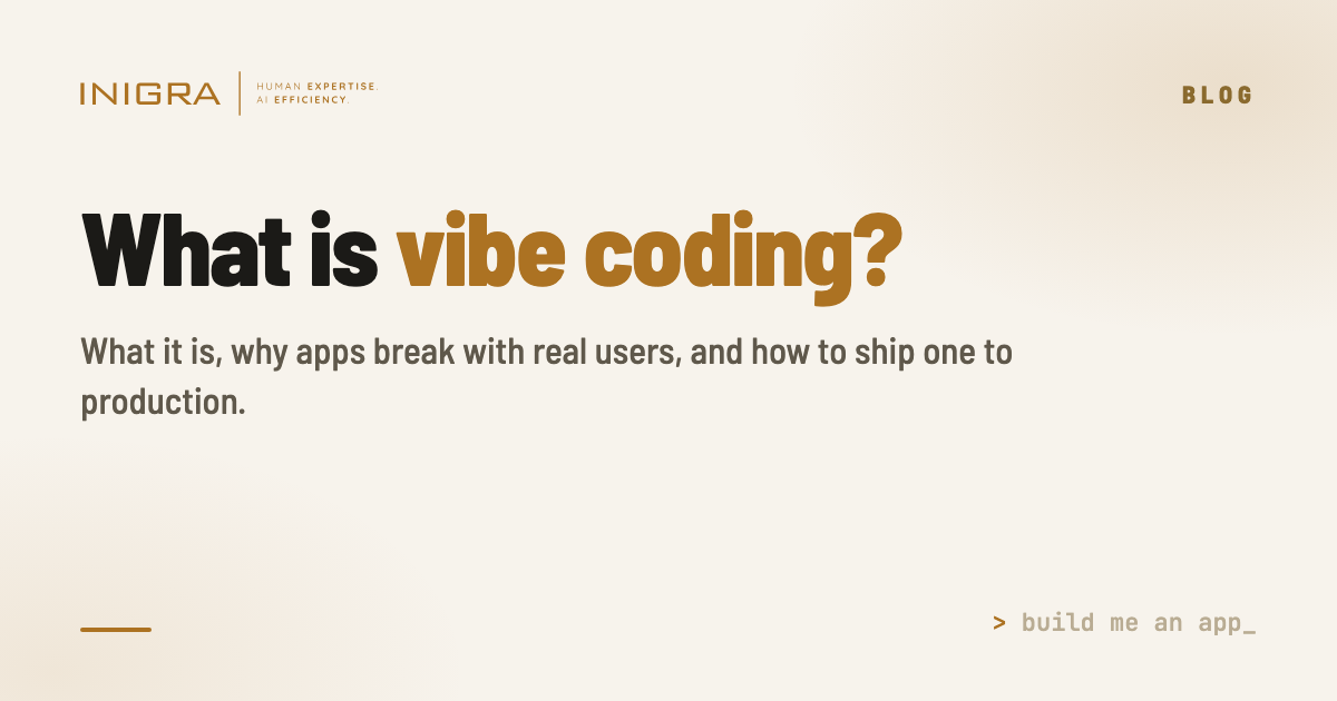 What is vibe coding - Inigra blog